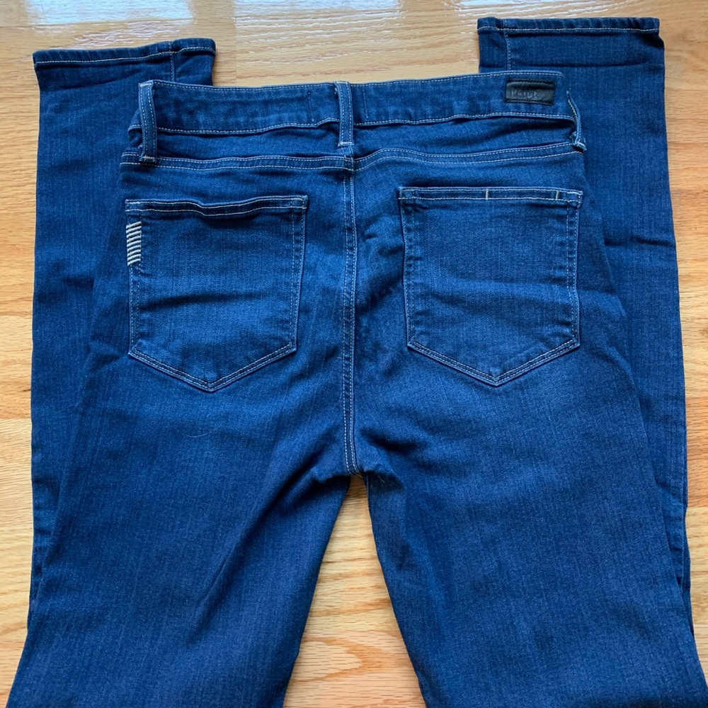Paige denim dark-washed straight leg jeans